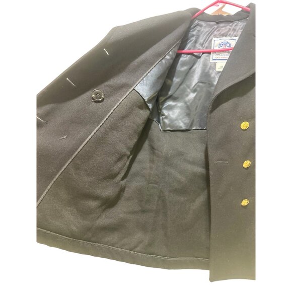 US Navy/DSCP Quarterdeck Collection Pea Coat Blazer Womens 14R Black Wool - Picture 7 of 16